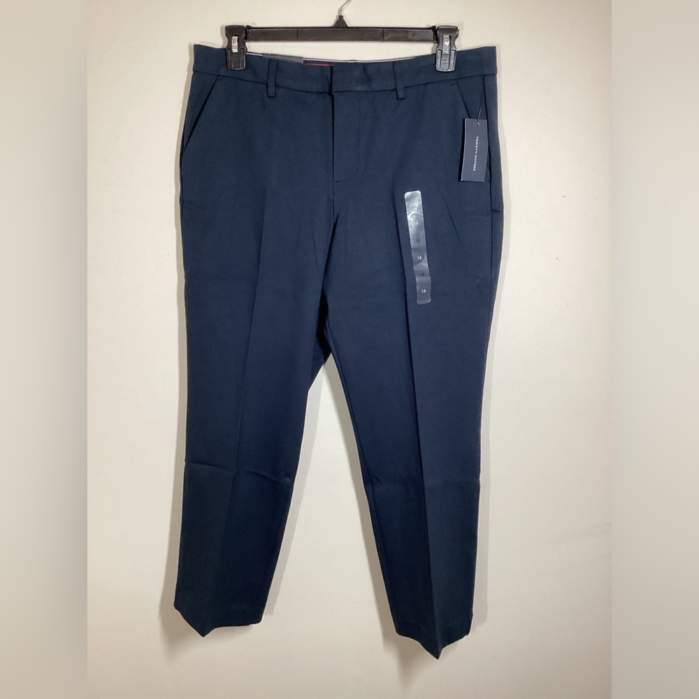 Tommy Hilfiger 16 Trouser Pants Navy Stretch Tummy Control business casual dress